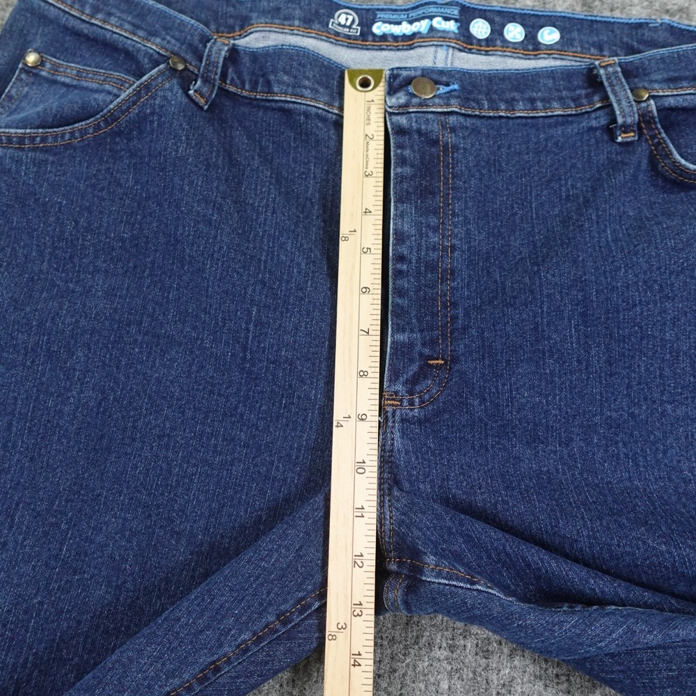 Wrangler Jeans Mens 42x30 Blue 47 Regular Fit Premium Performance Cowboy Cut - Picture 9 of 11